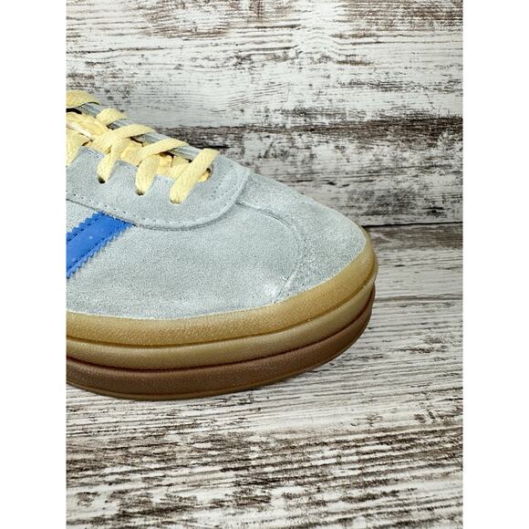 Women's Adidas Gazelle Bold Almost Blue/Gum Suede Sneakers Sz 7 EUC! Athletic - Picture 9 of 10